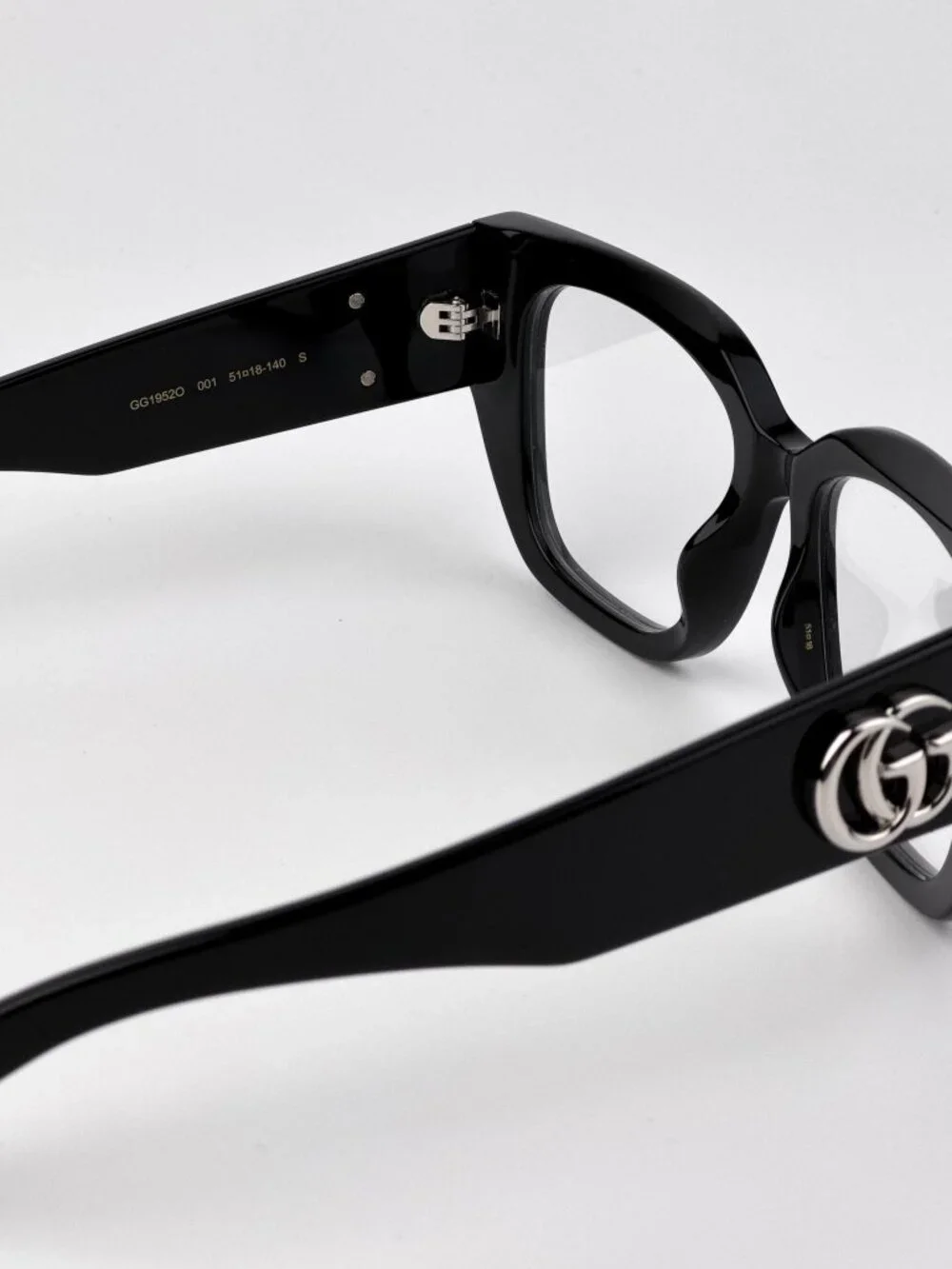 Gucci GG1952O 001 Square Eyeglasses – Shiny Black | Women’s Designer Frames
